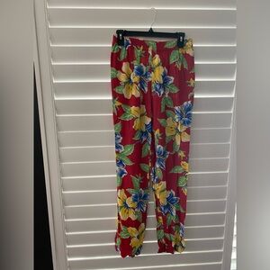 Polo Ralph Lauren NWT Floral Red Pants Size-2
